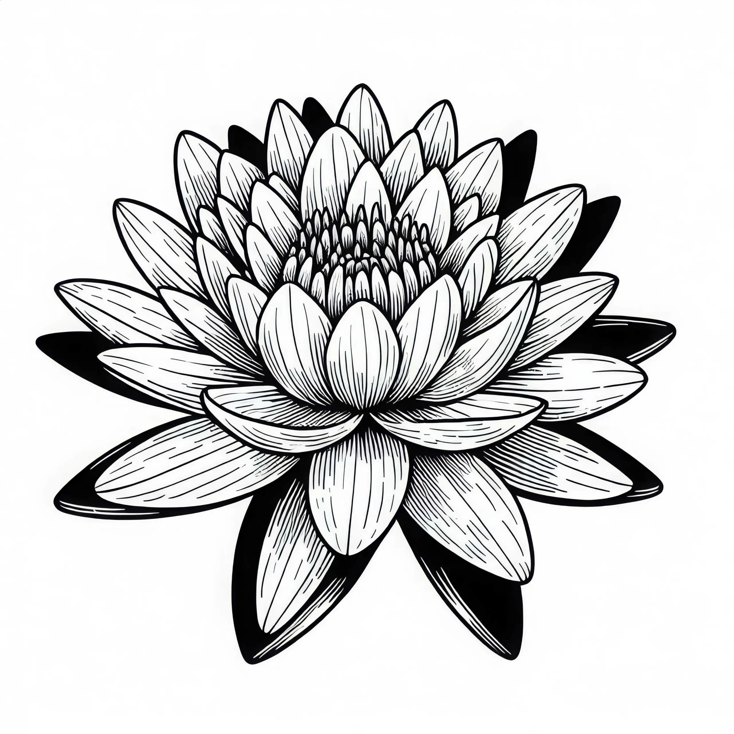 Seerose Ausmalbild Kostenlos