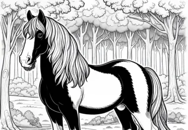 Shire Pferd Ausmalbild Kostenlos zum Download