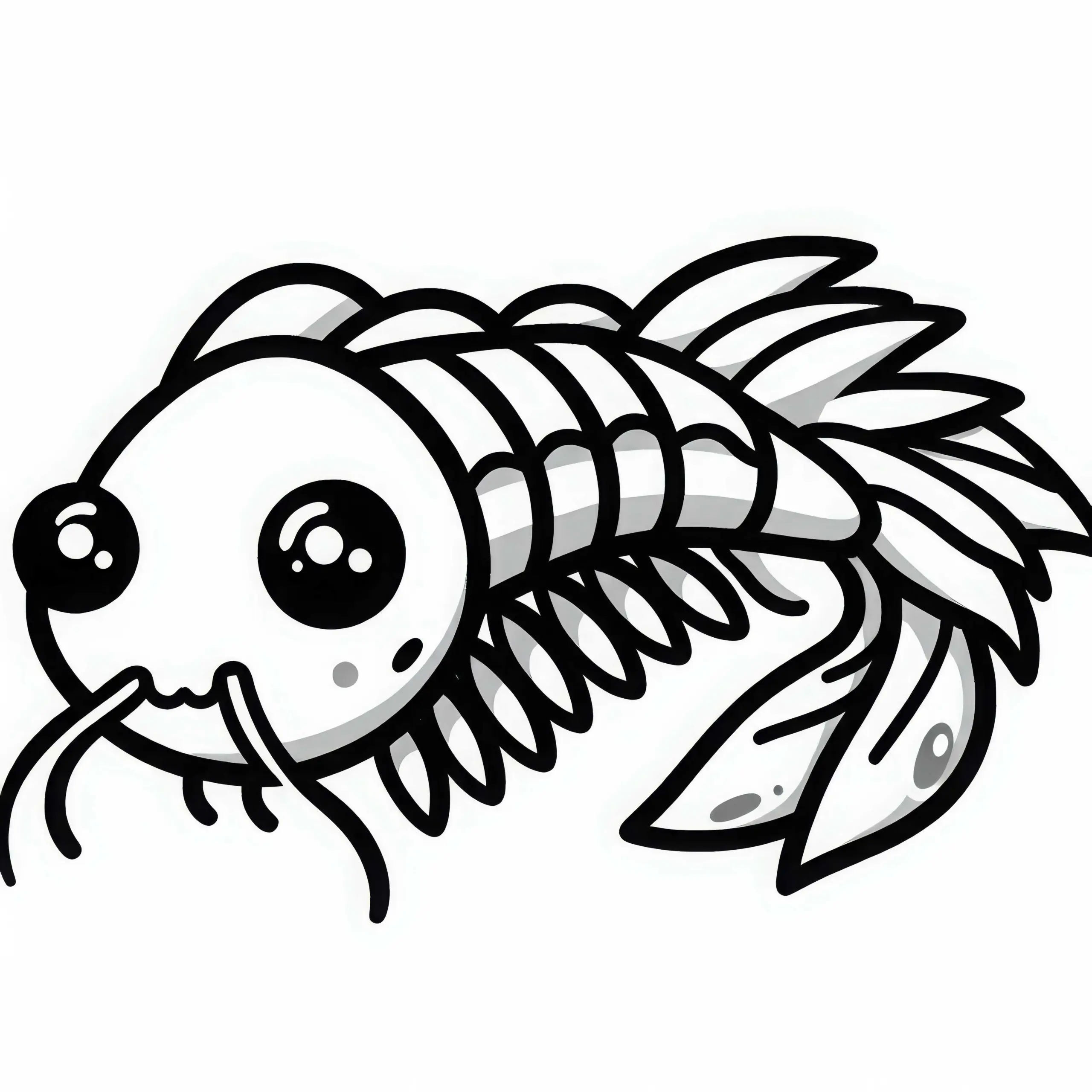 Kostenlose Malvorlage eines Silberfisches (Ausmalbild)