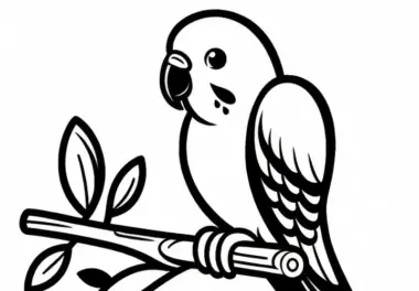 Singsittich und Plum-headed Parakeet – Vogel in Asien als Ausmalbild gratis