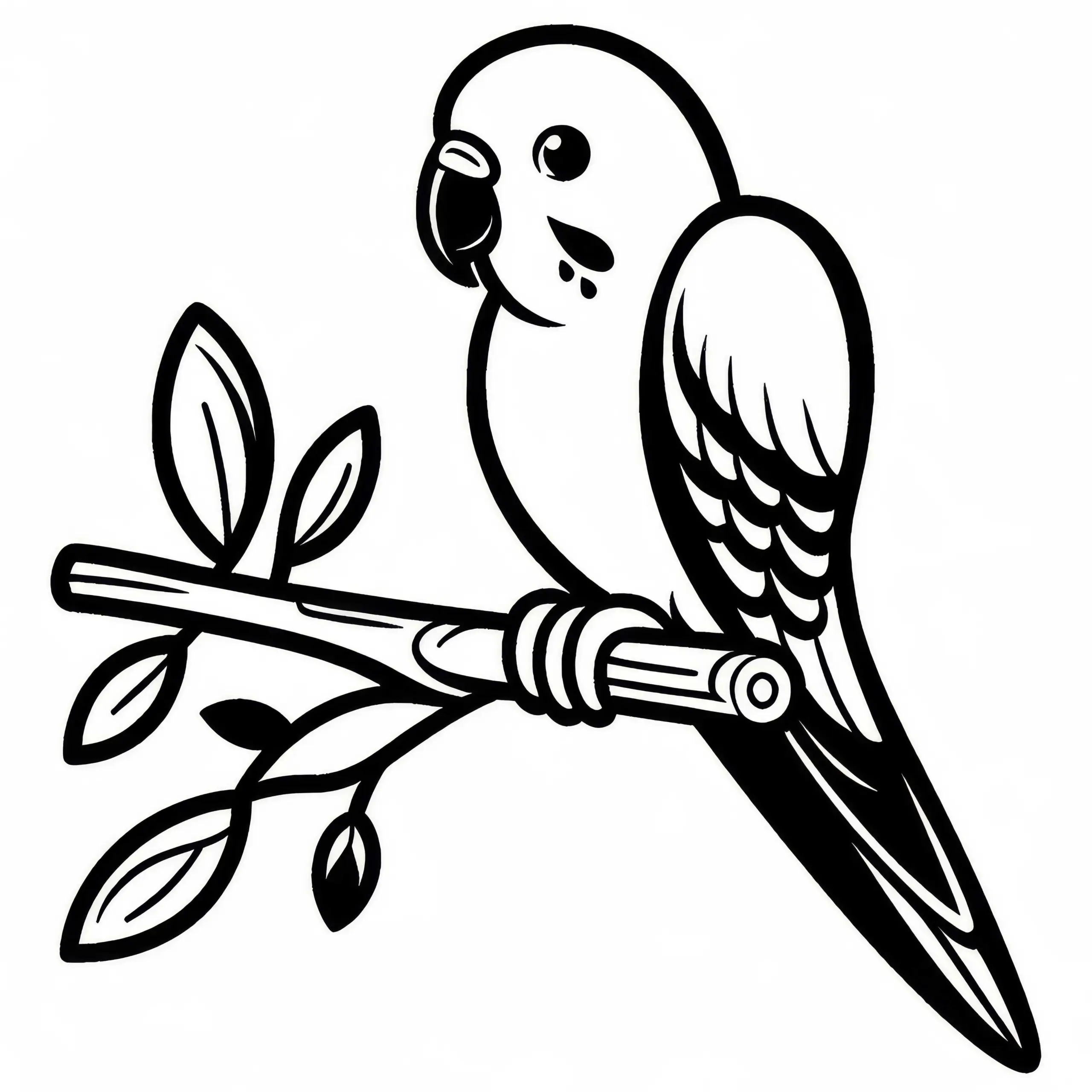 Singsittich und Plum-headed Parakeet – Vogel in Asien als Ausmalbild gratis