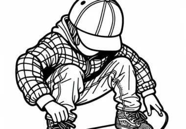 Skateboarden Malvorlage für dein Hobby Kostenlos Herunterladen