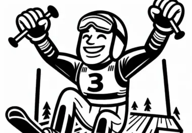 Skispringen: kostenlose Ausmalbilder