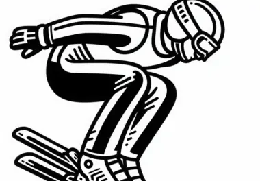 Skispringer: kostenlose Ausmalbilder