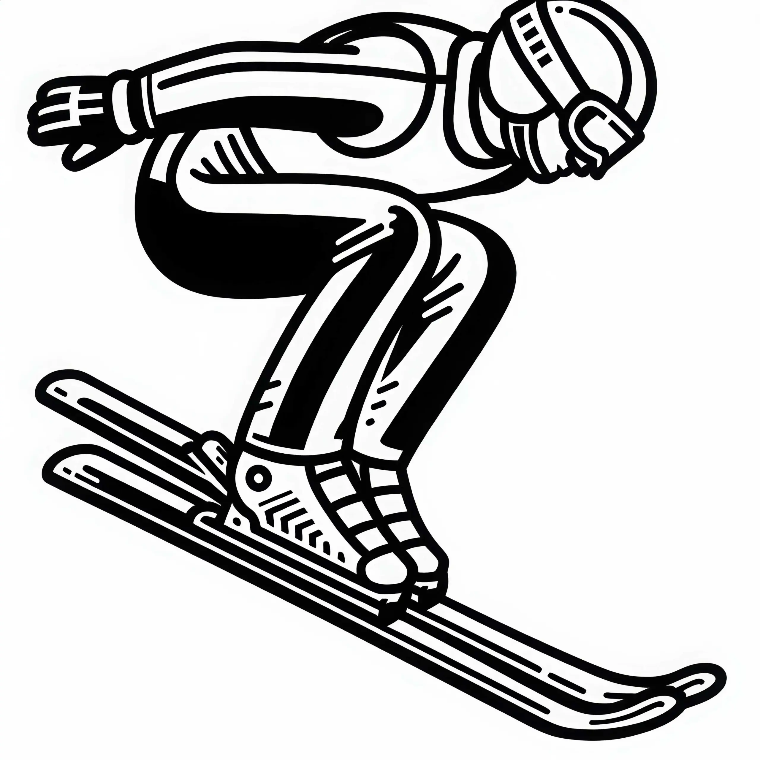 Skispringer Ausmalbild Gratis