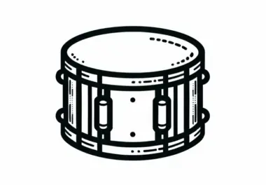 Snare Drum Malvorlage – Kostenloses Ausmalbild für Schlaginstrumente