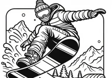 Snowboarder Malvorlage Kostenlos Herunterladen