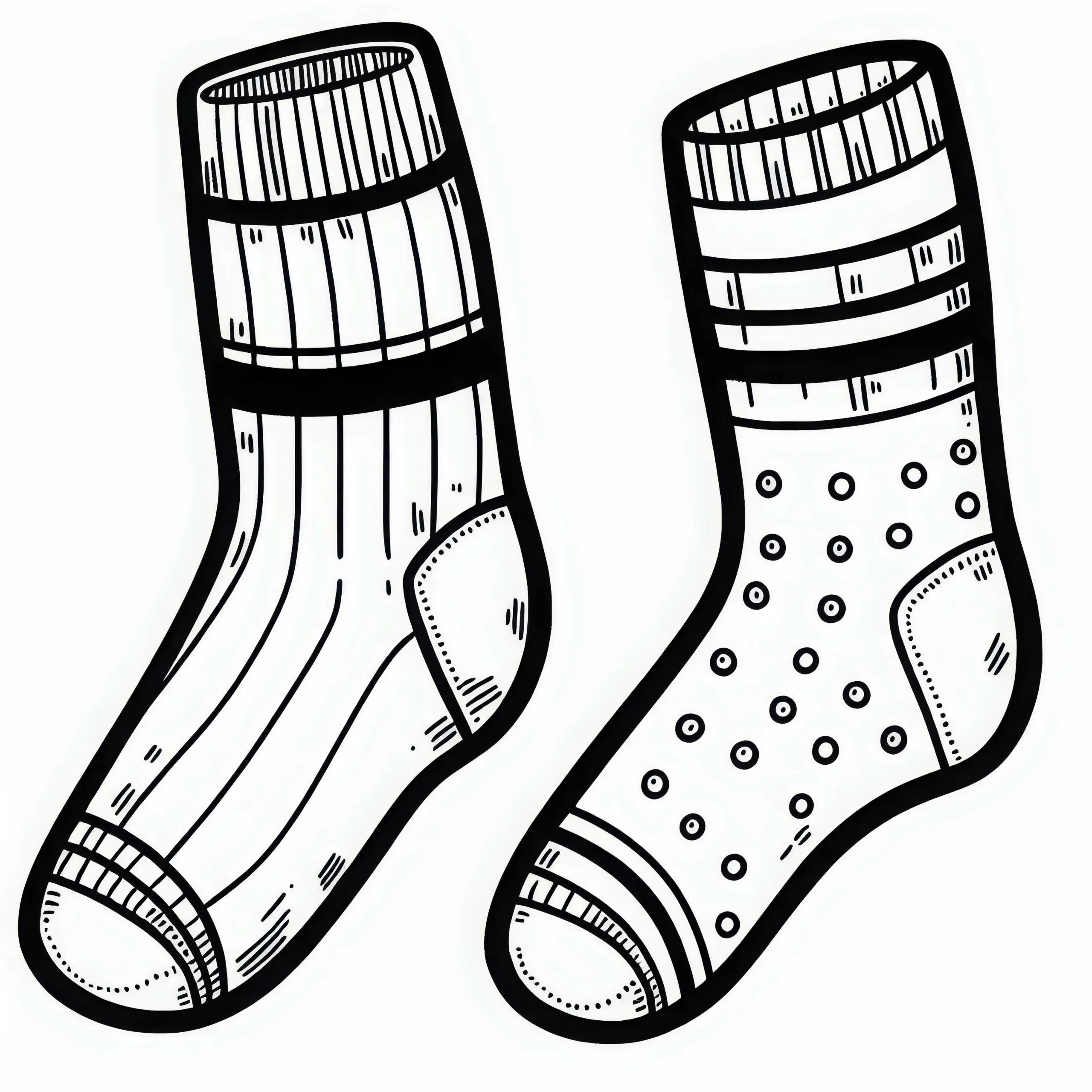 Socken Ausmalbild Kleidung Kostenlos