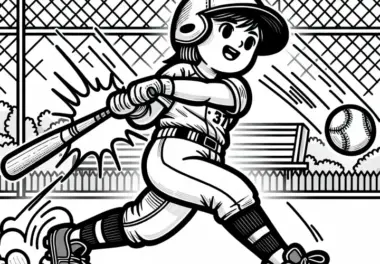 Softball: kostenlose Ausmalbilder