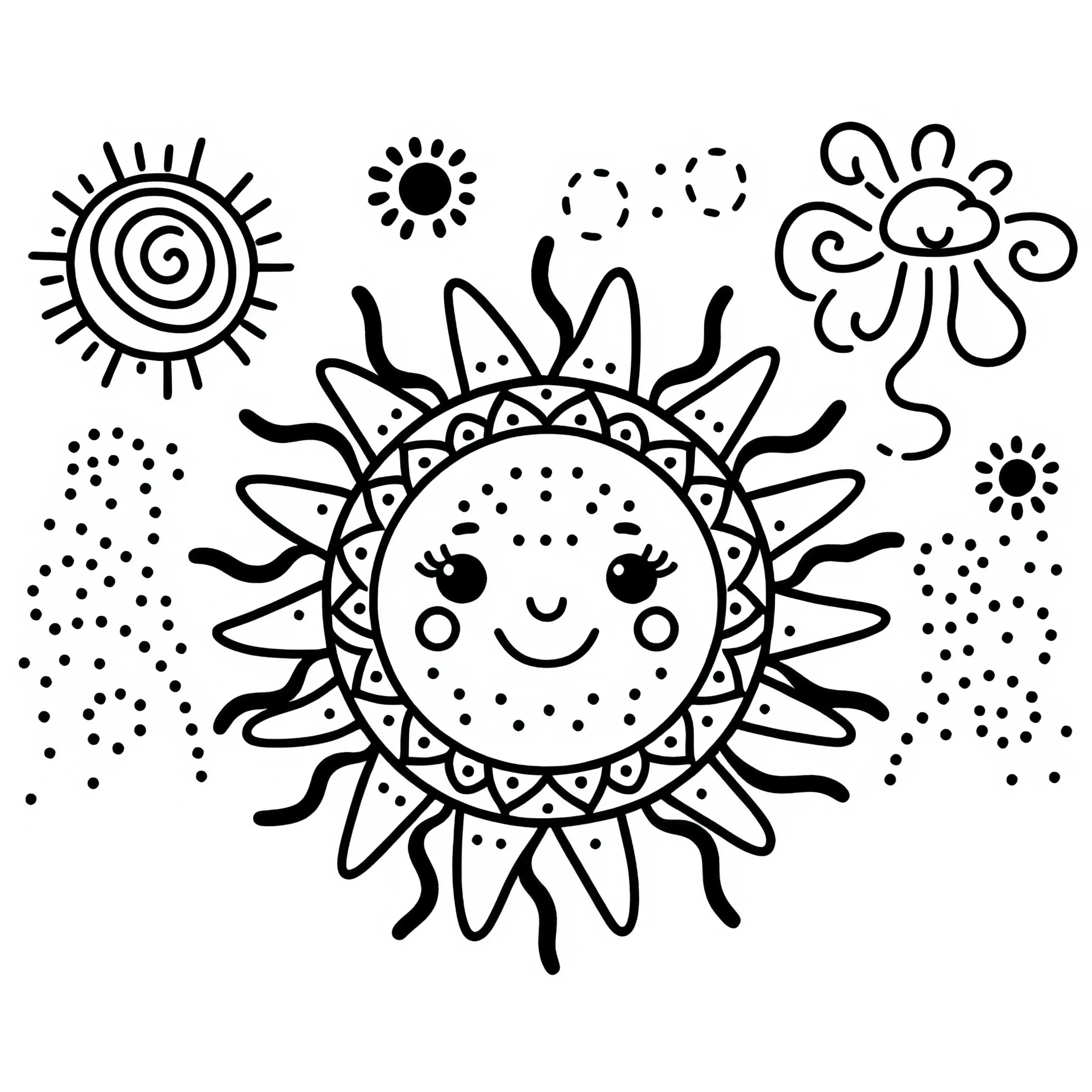Sonne Ausmalbild Einfach Kostenlos