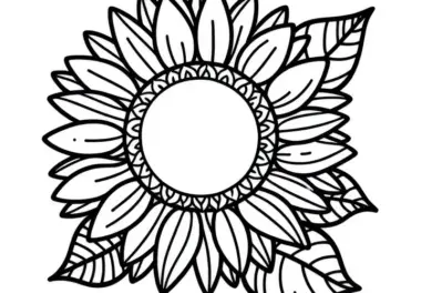 Ausmalbild Sonnenblume kostenlos herunterladen