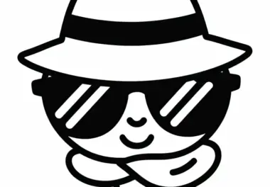 Sonnenbrille eines Gangsters Ausmalbild kostenlos