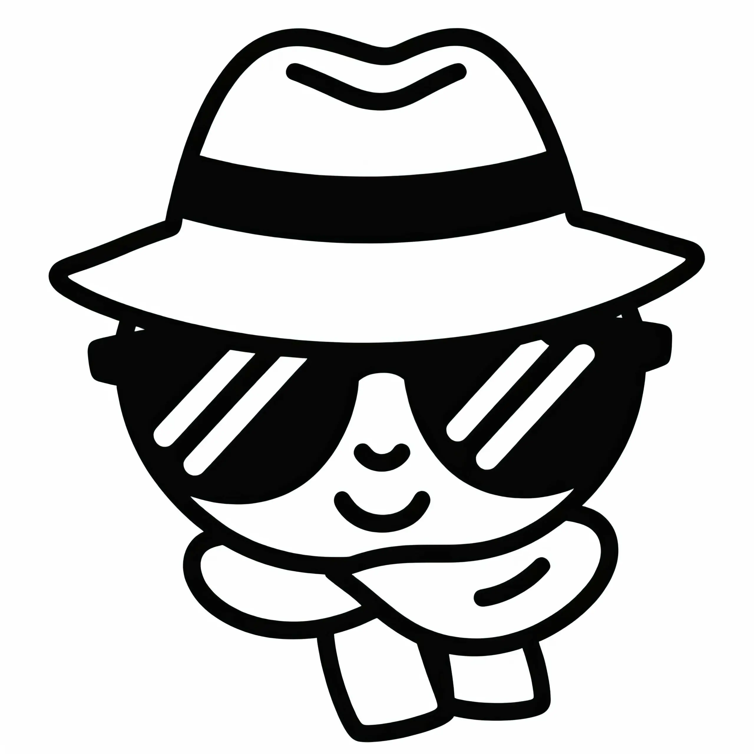 Sonnenbrille eines Gangsters Ausmalbild kostenlos