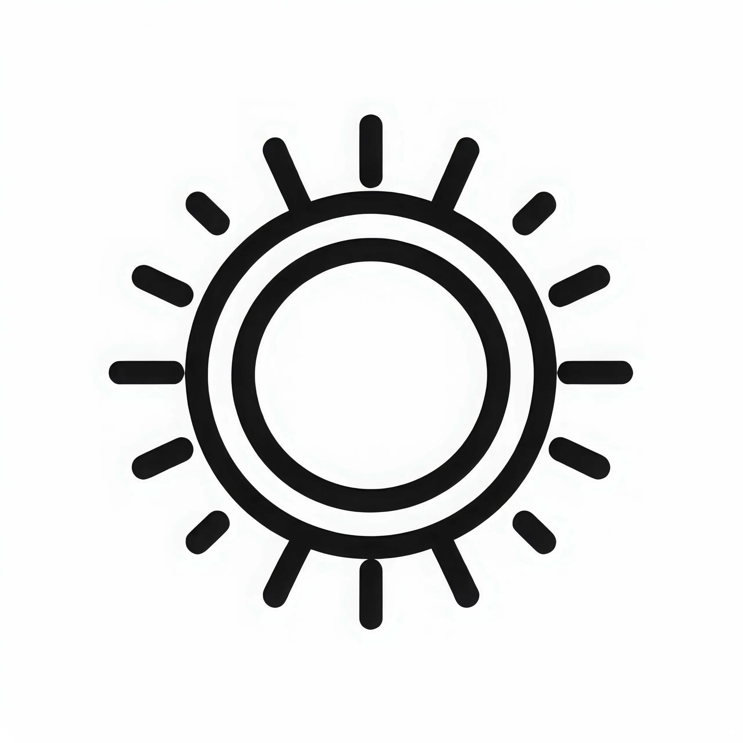 Sonnensymbol Malvorlage Kostenlos (Ausmalbild)