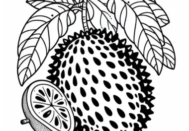 Soursop guanabana Ausmalbild kostenlos