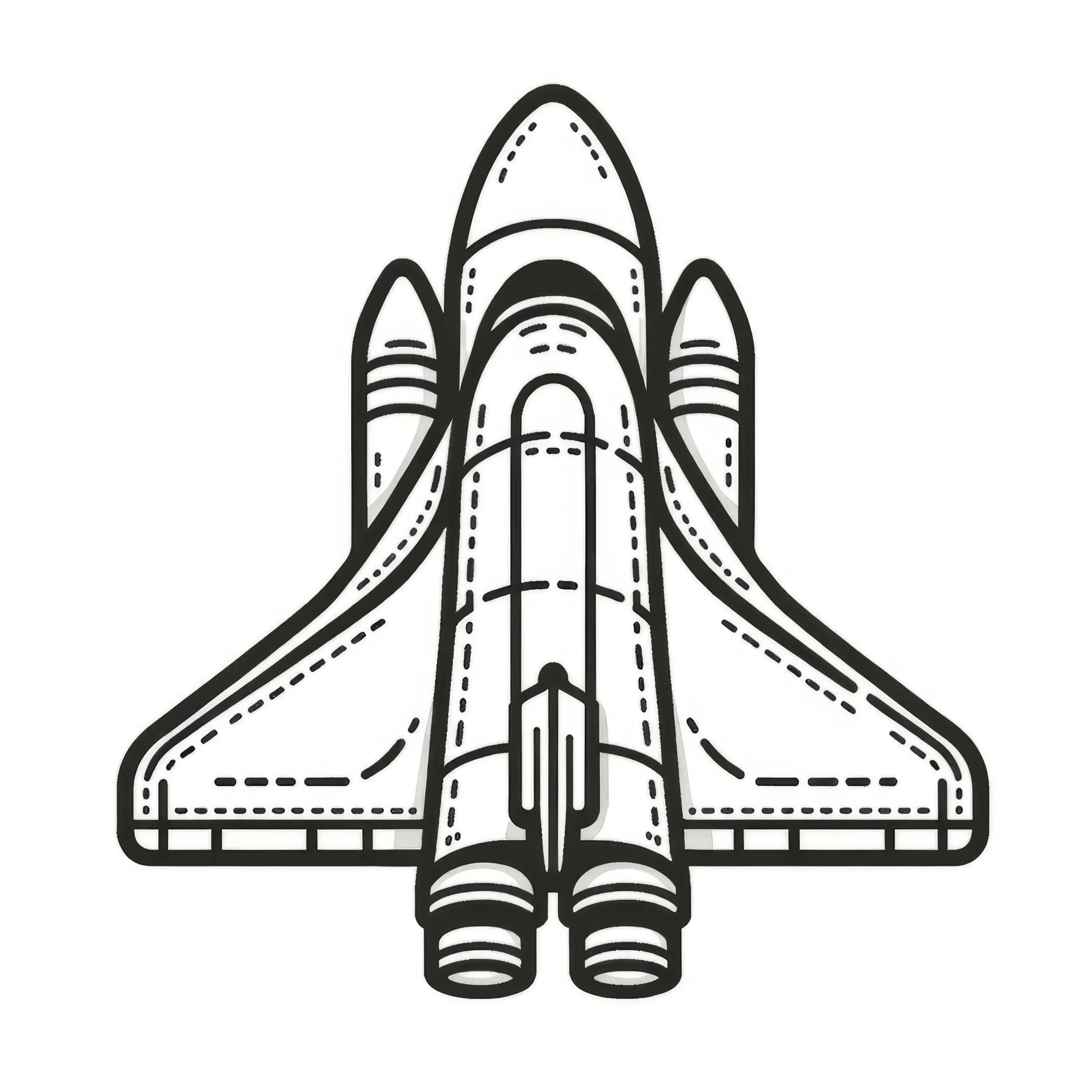 Space Shuttle: Ausmalbild zum Herunterladen (Kostenlos)