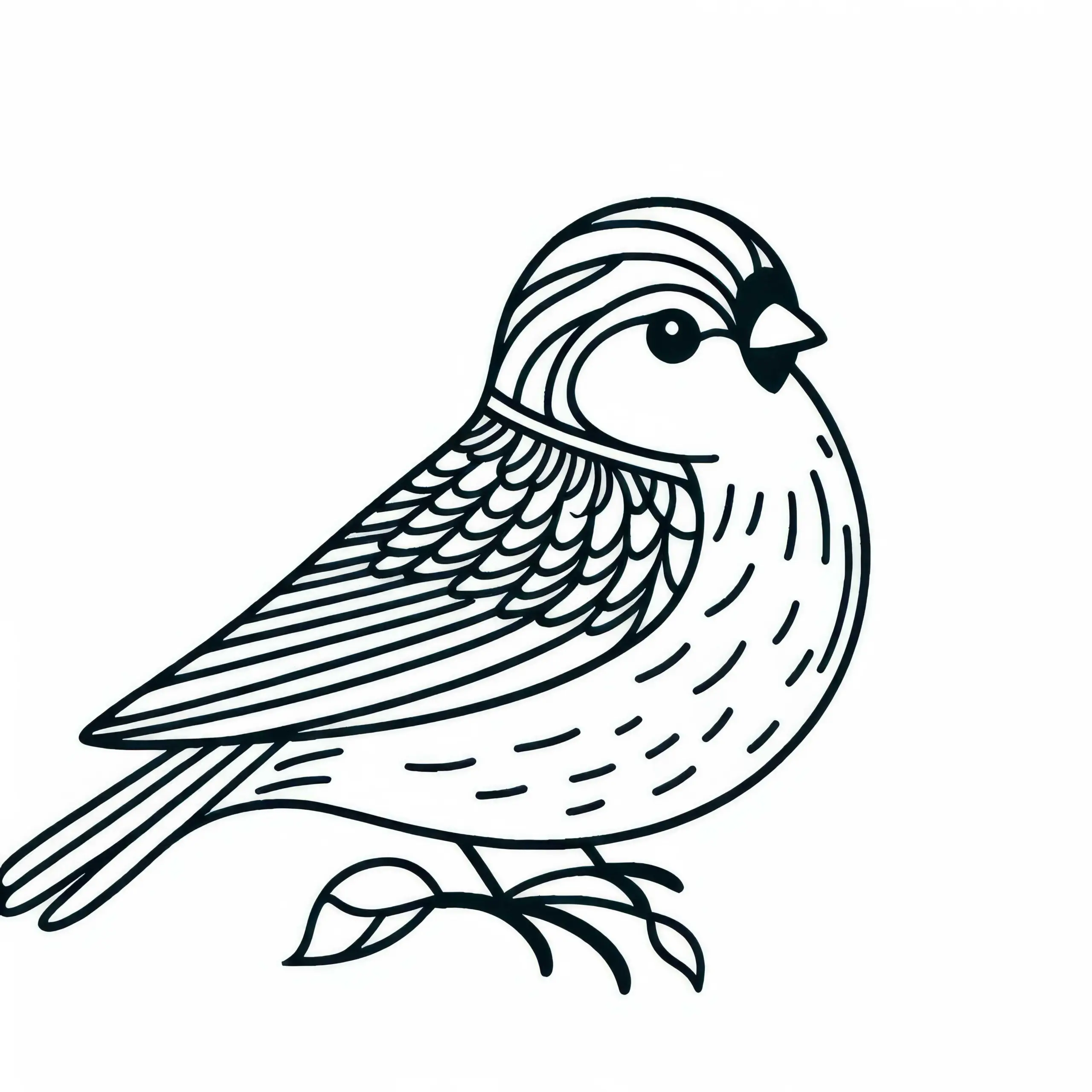 Spatz Ausmalbild Vogel Gratis