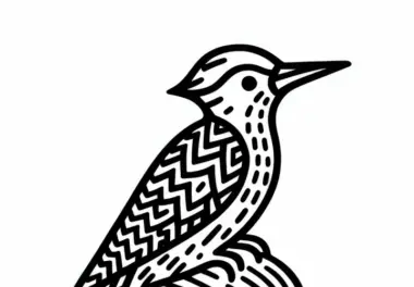Specht Malvorlage Vogel Kostenlos