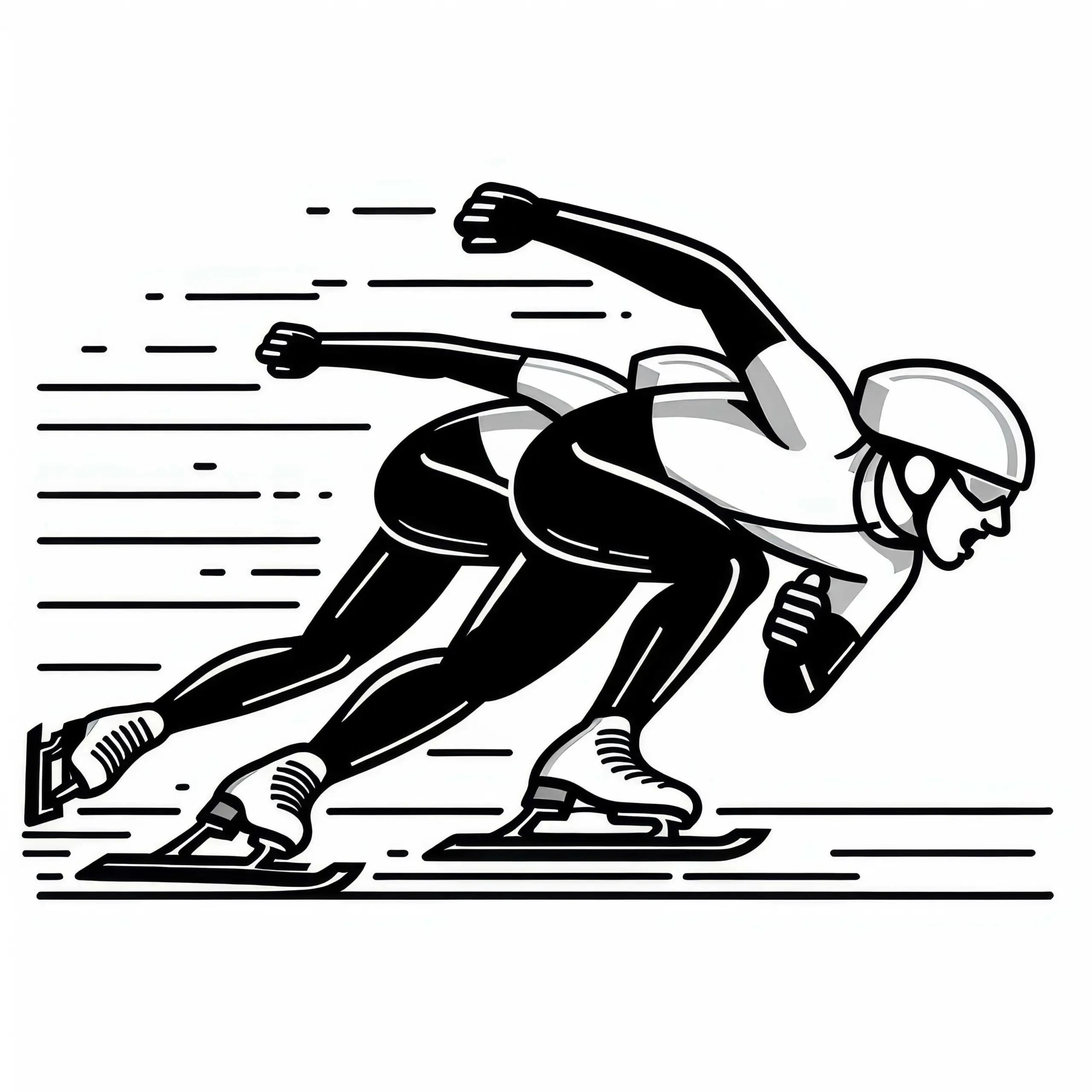 Speedskater Ausmalbild Kostenlos Herunterladen