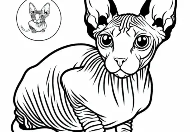 Sphynx Nacktkatze Ausmalbild Kostenlos