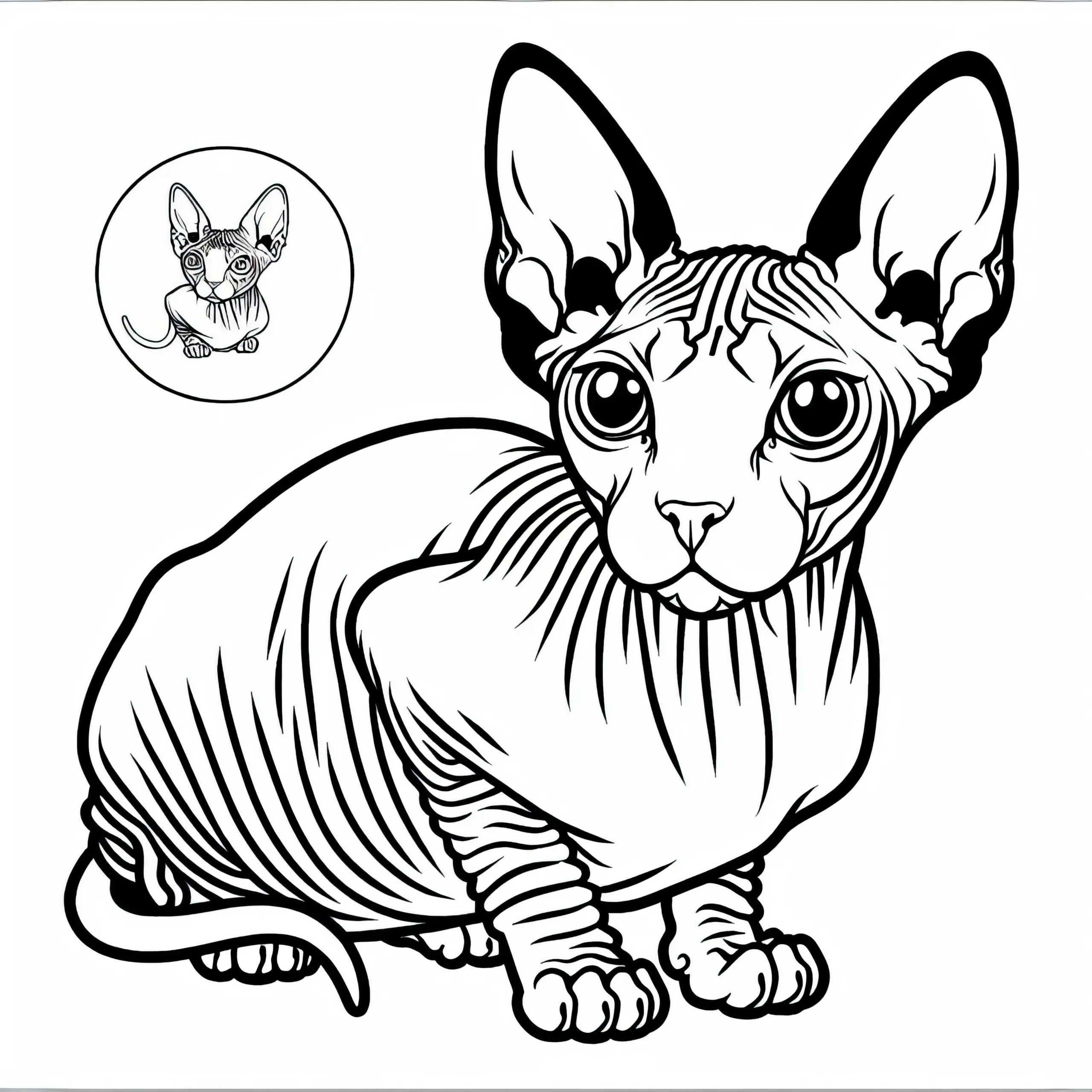 Sphynx Nacktkatze Ausmalbild Kostenlos