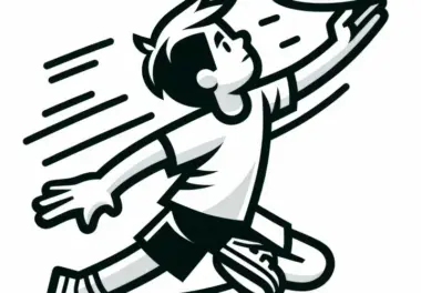 Spieler beim Ultimate Frisbee – Malvorlage Kostenlos