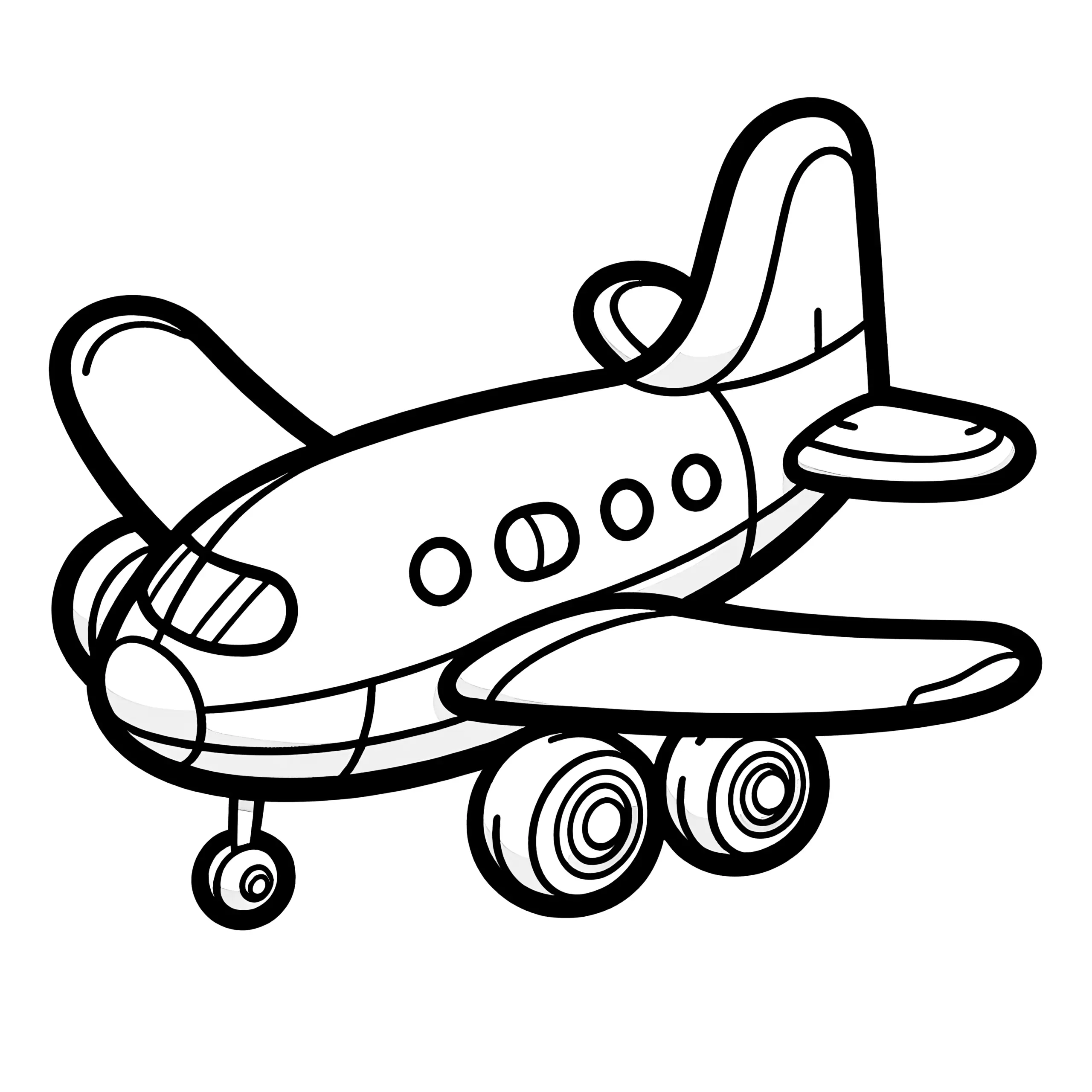 Spielflugzeug Ausmalbild: Kostenlos zum Herunterladen