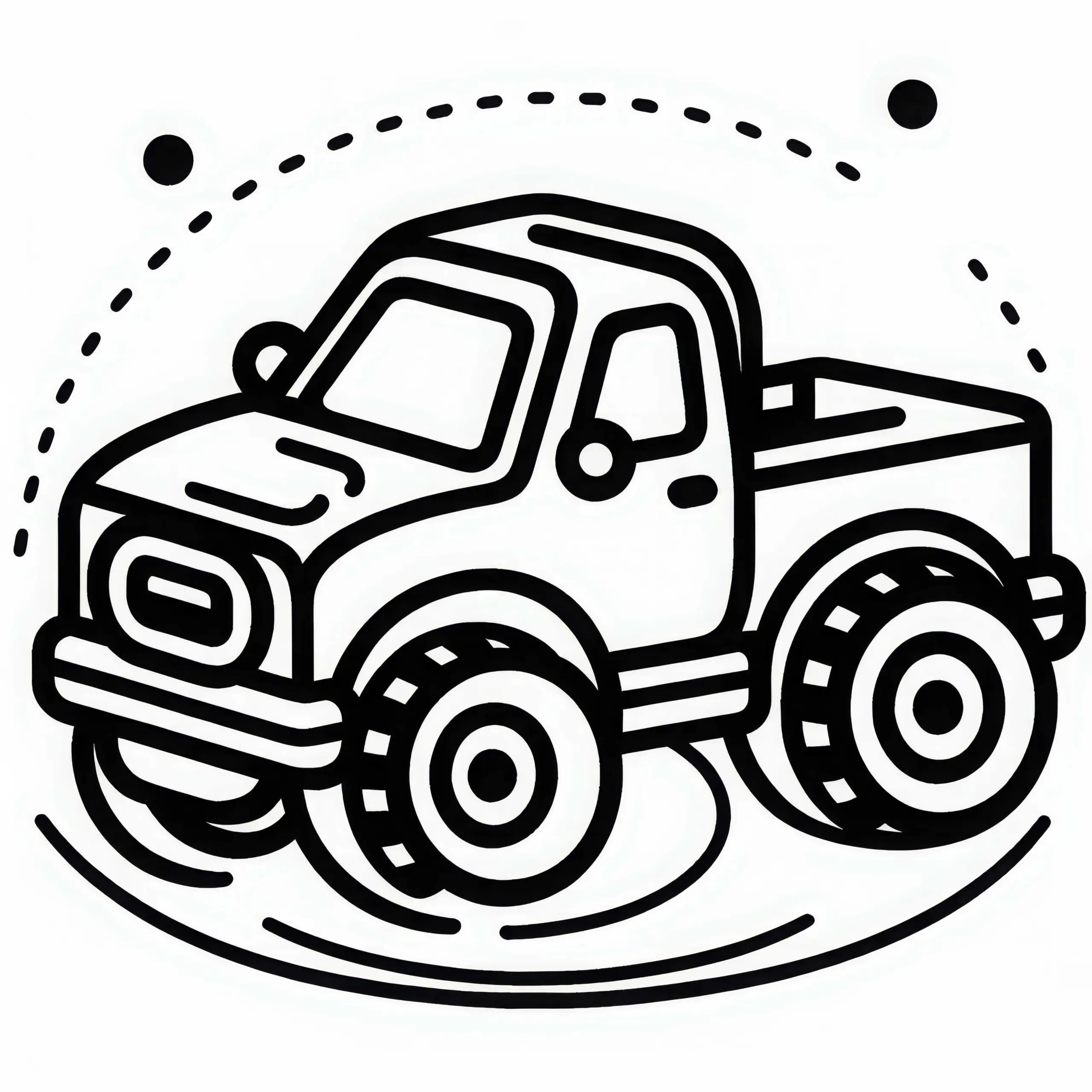 Spielzeugauto Malvorlage zum kostenlosen Download (Ausmalbild)