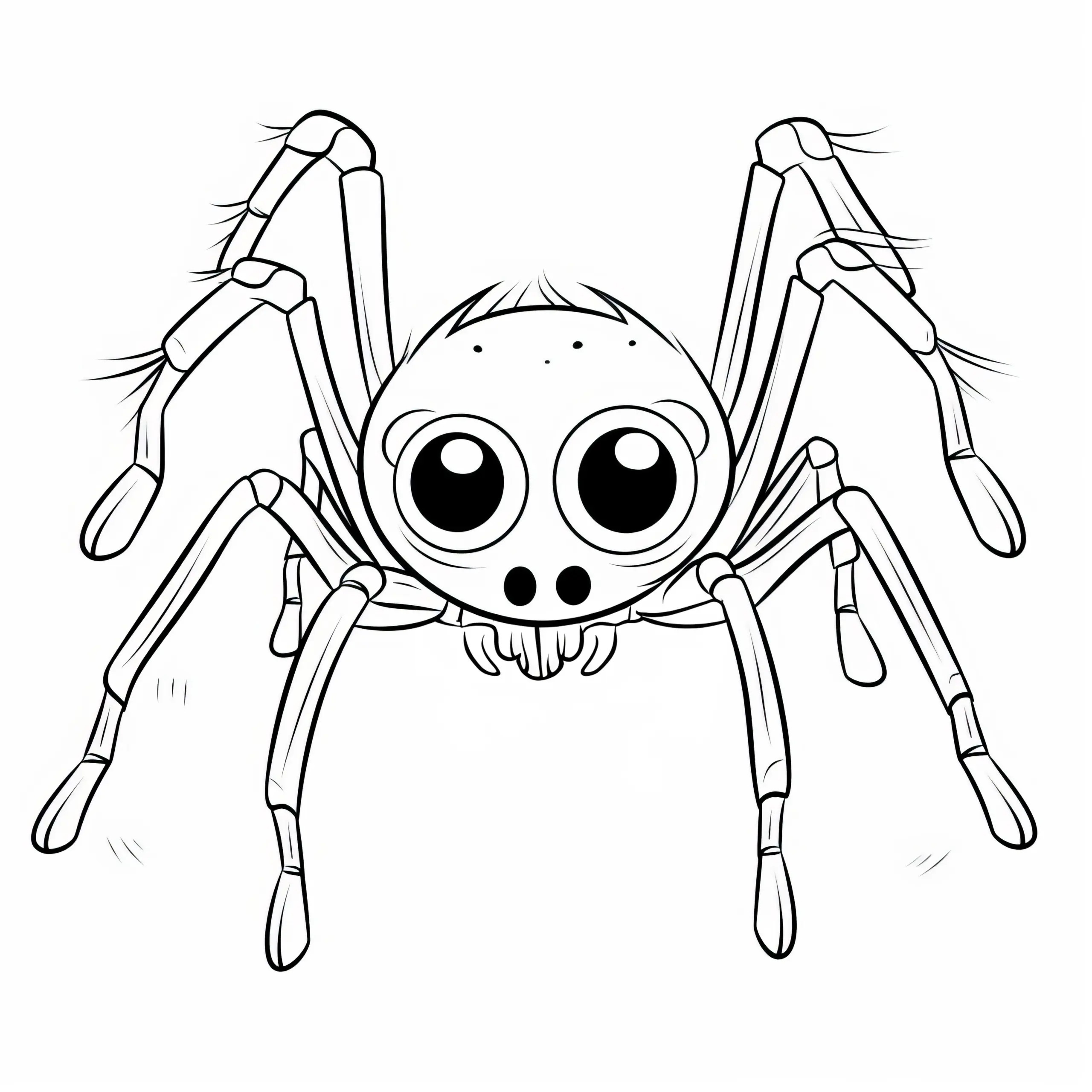 Spinne als kostenlose Malvorlage zum Ausmalen (Ausmalbild)