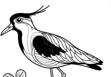 Spornkiebitz Ausmalbild: Kostenloses Malvorlage für Vogel aus Afrika