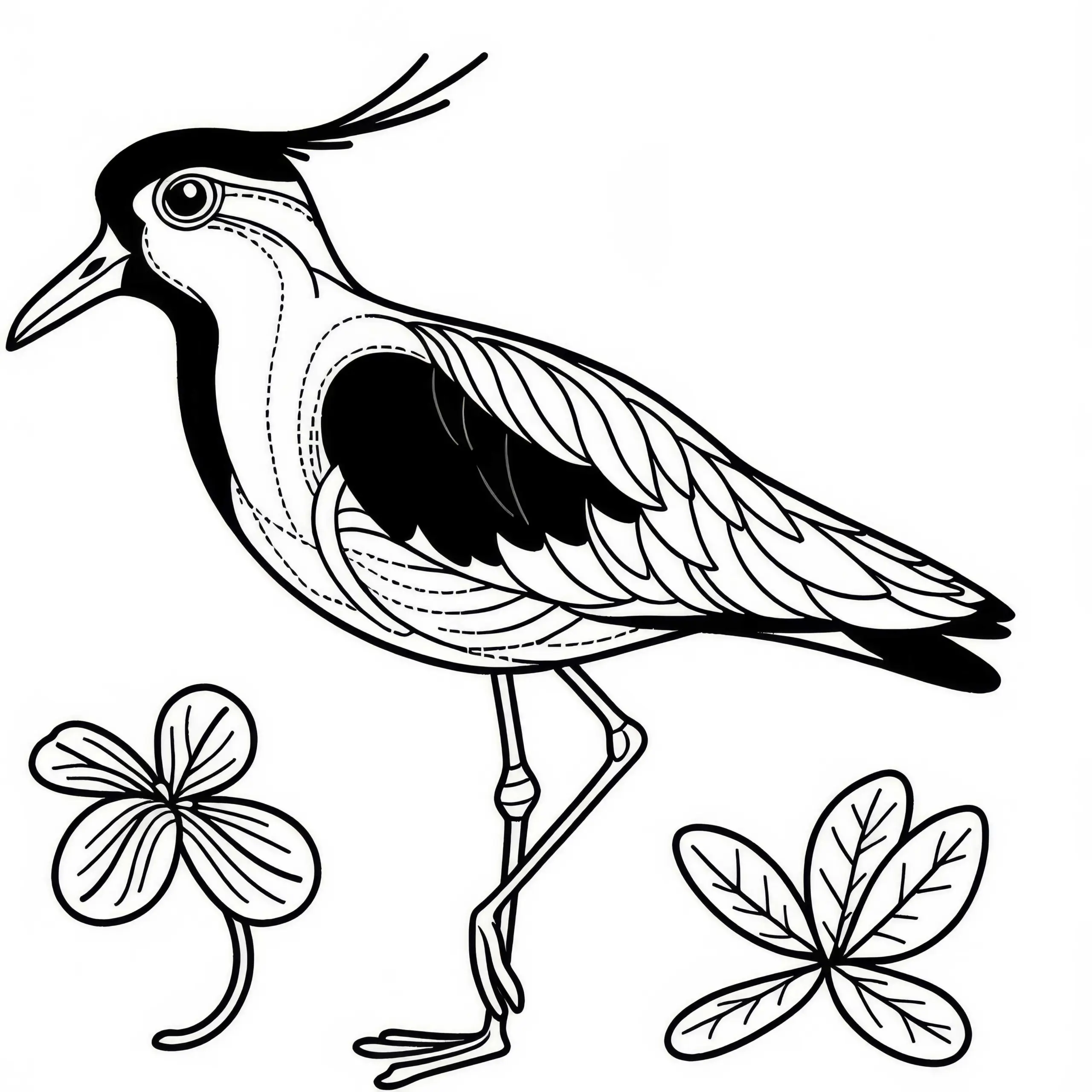 Spornkiebitz Ausmalbild: Kostenloses Malvorlage für Vogel aus Afrika