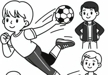 Sportler Malvorlage Kostenlos – Einfache Ausmalvorlage für Groß und Klein