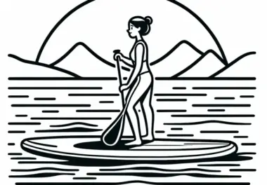 Paddleboarding: kostenlose Ausmalbilder