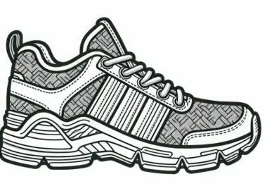 Sportliche Schuhe Malvorlage Kostenlos