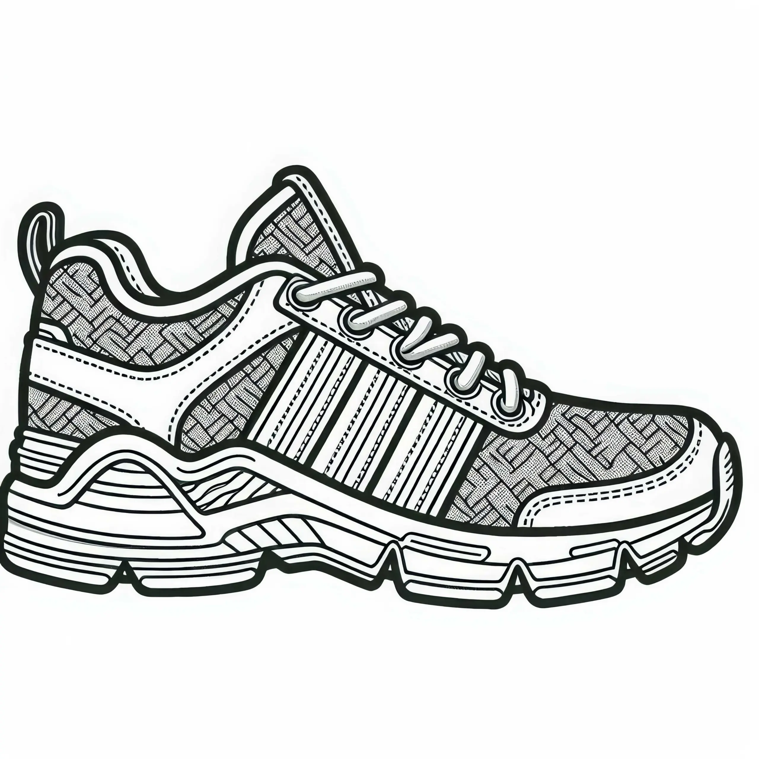 Sportliche Schuhe Malvorlage Kostenlos (Ausmalbild)