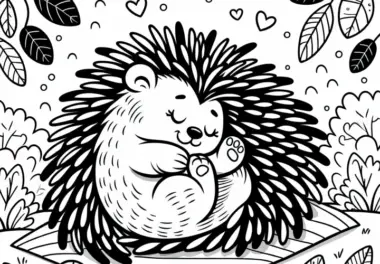 Das Stachelschwein rollt sich zusammen – Ausmalbild gratis