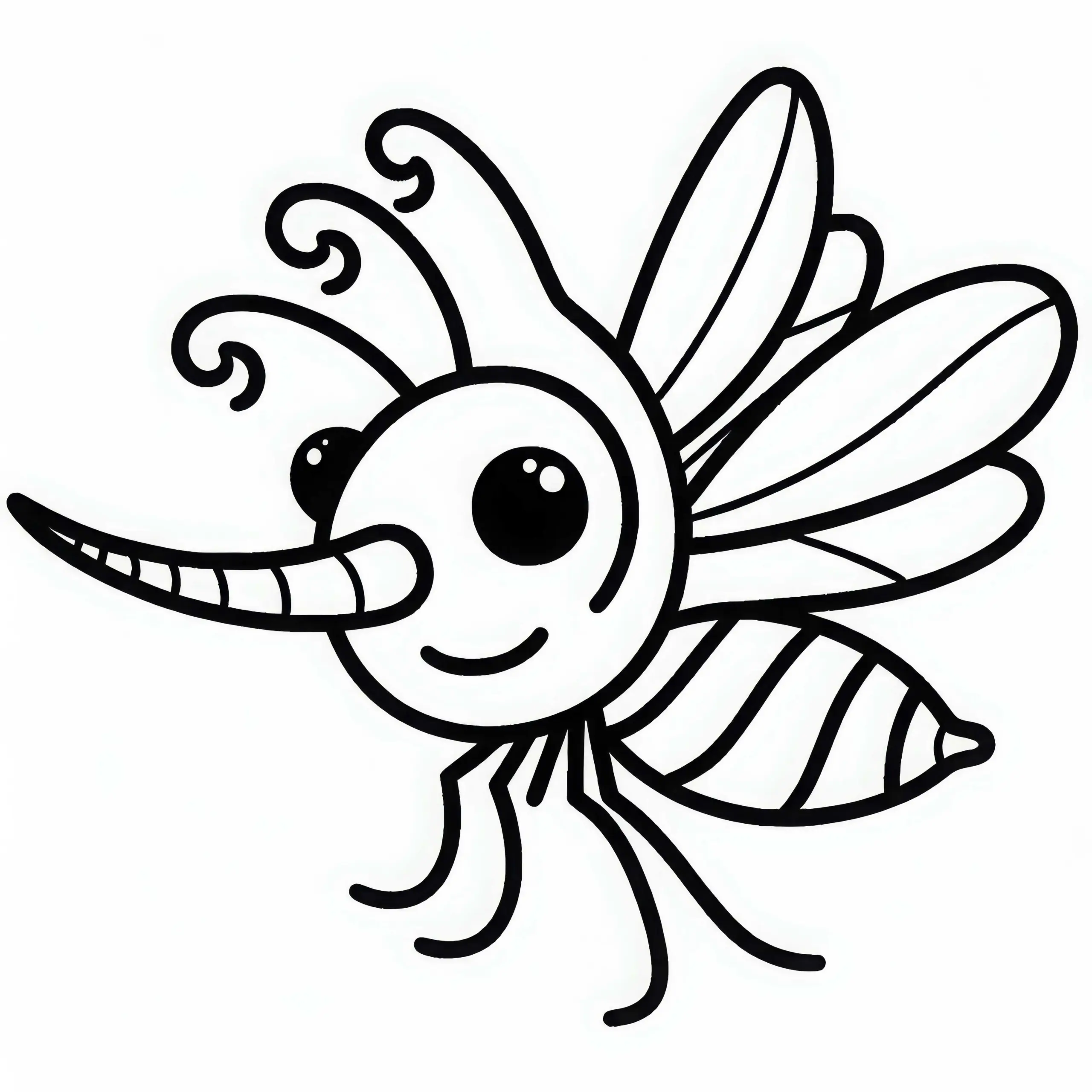 Stechmücke Malvorlage zum Download (Kostenlos) (Ausmalbild)