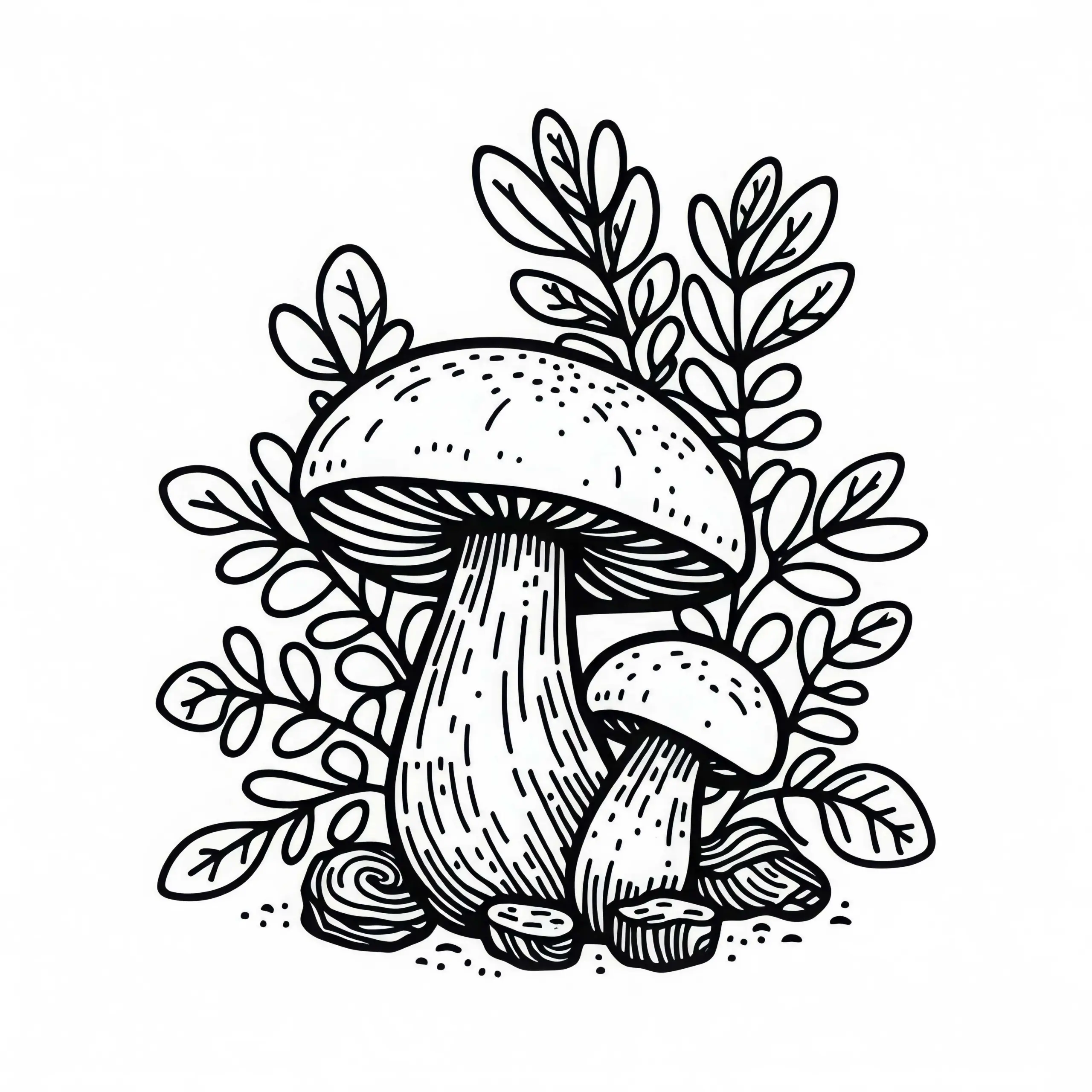Steinpilz Ausmalbild Kostenlos zum Download