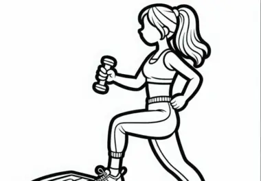Ausmalbild für ein Aerobic-Brett – Kostenloses Motiv zum Download