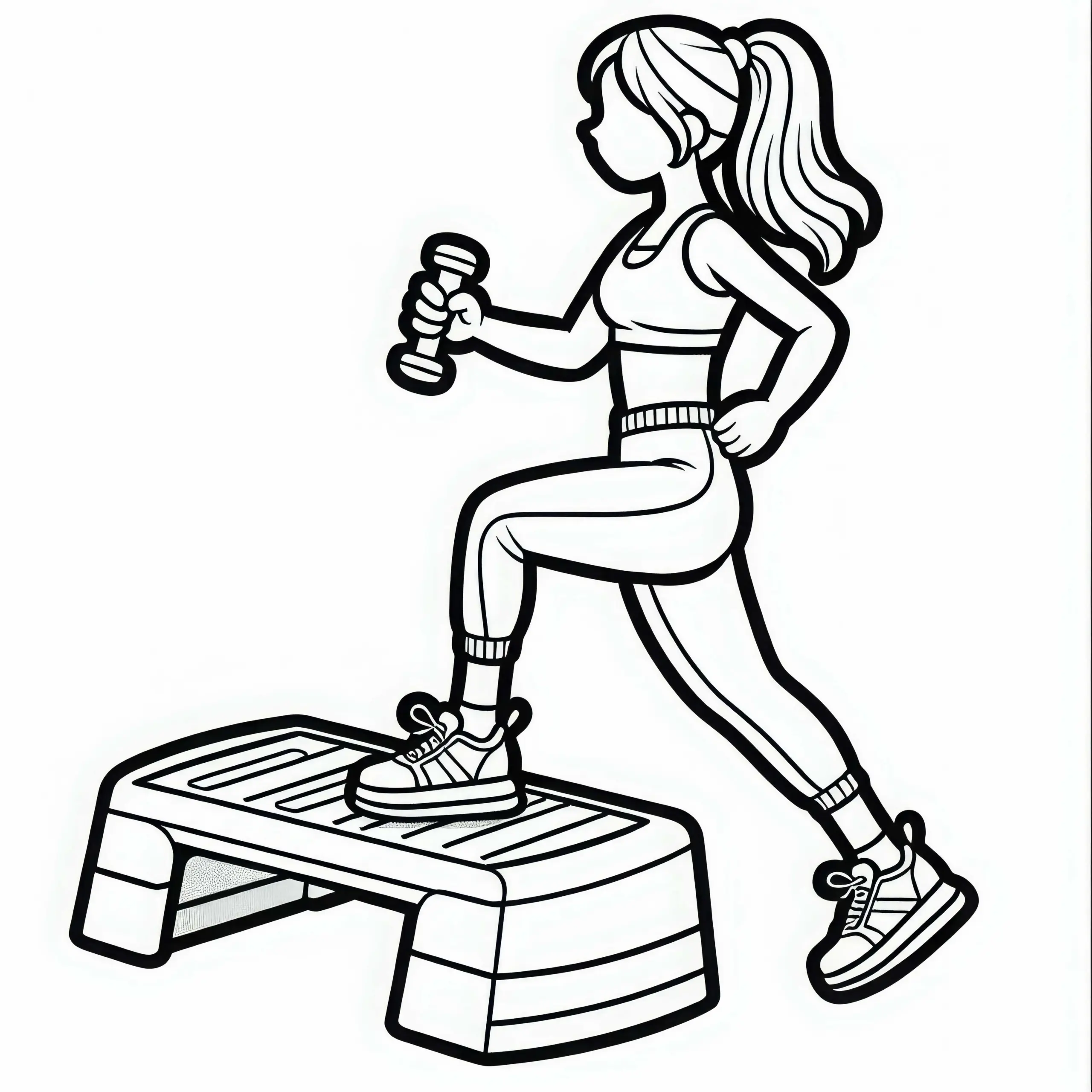 Ausmalbild für ein Aerobic-Brett – Kostenloses Motiv zum Download
