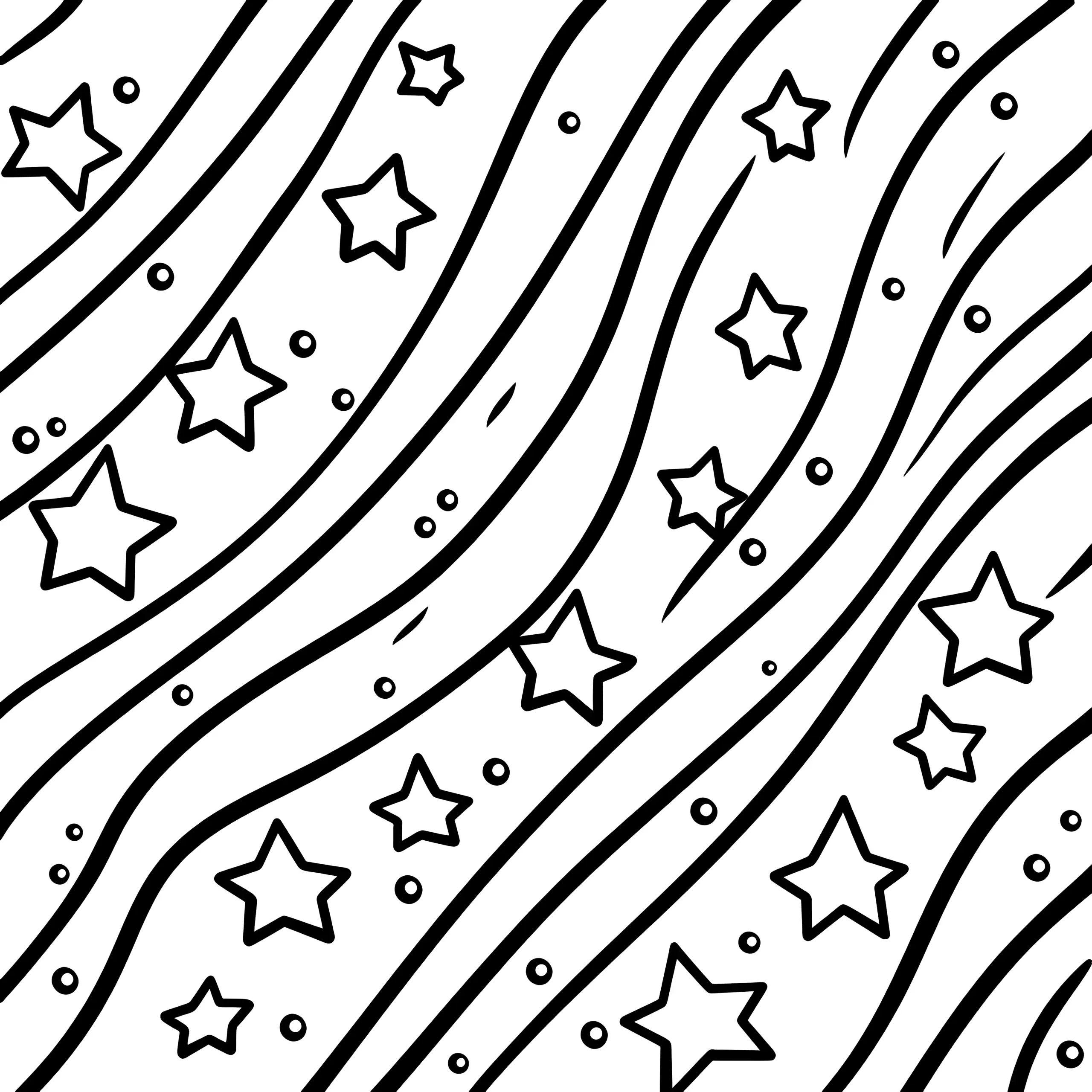 Sterne: Ausmalbild für Silvester
