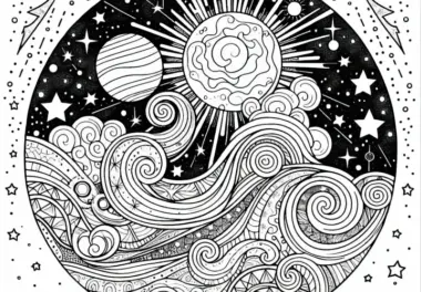 Universum, Galaxien, galaktische Phänomene (Ausmalbilder)