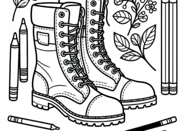 Schuhe & Accessoires: kostenlose Ausmalbilder