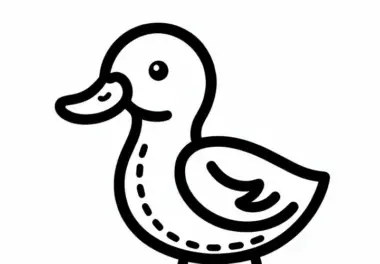Stockente (Mallard Duck) Vogel aus Nordamerika – Kostenfreies Ausmalbild
