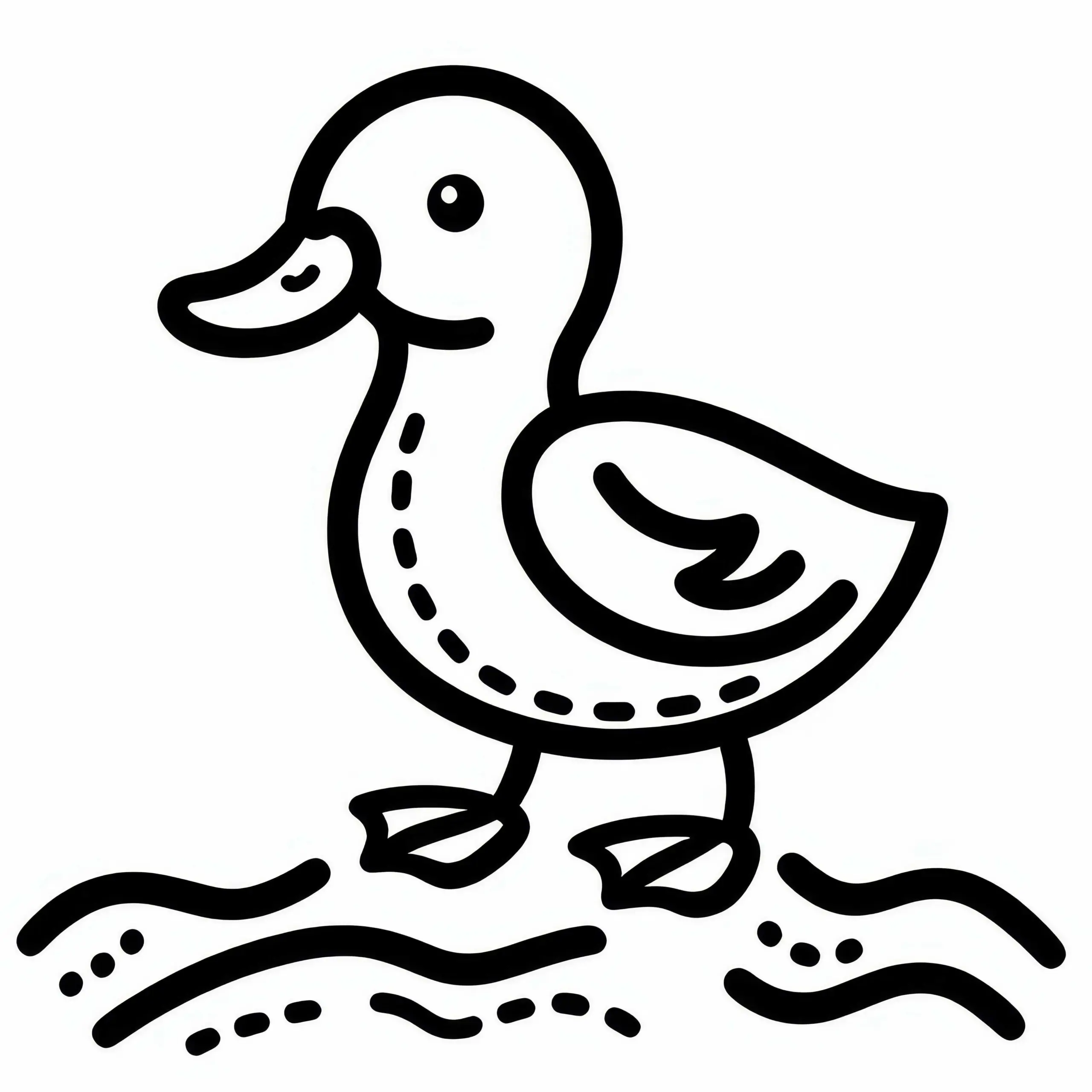 Stockente (Mallard Duck) Vogel aus Nordamerika – Kostenfreies Ausmalbild