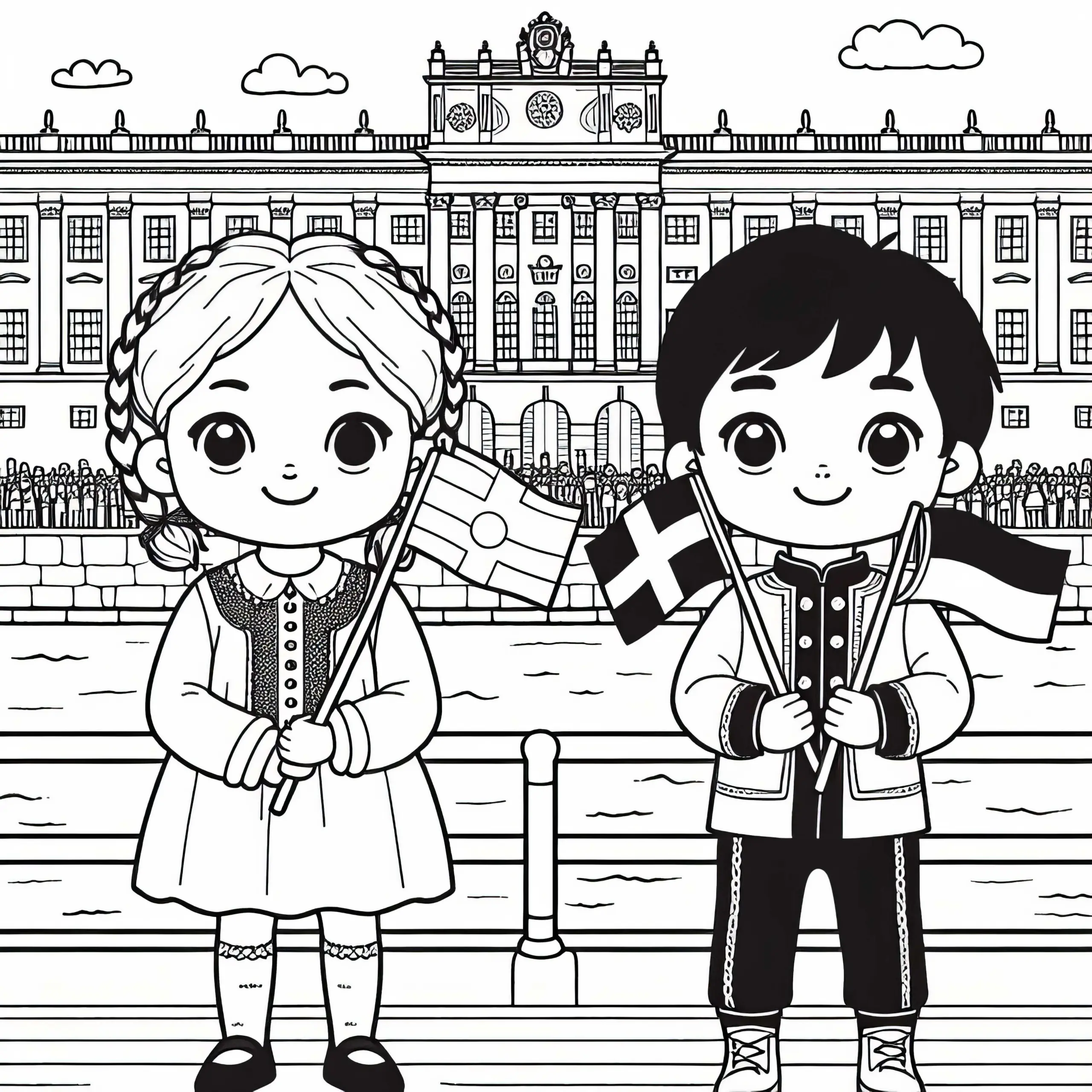Stockholm Königspalast Ausmalbild Kostenlos