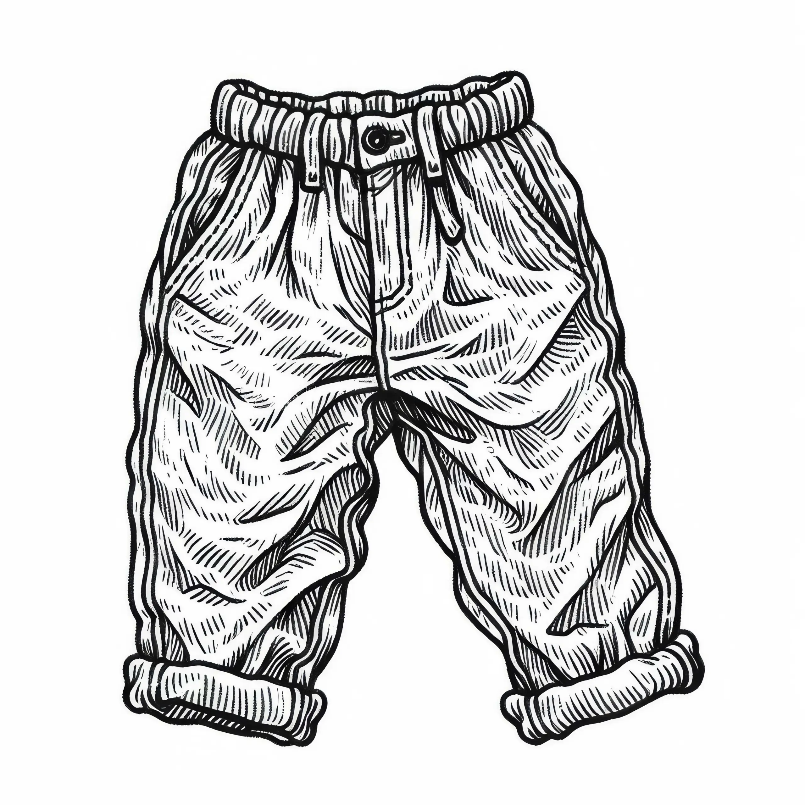 Stoffhose Malvorlage für Kleidung Kostenlos (Ausmalbild)