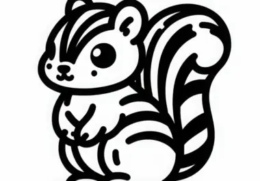 Streifenhörnchen: kostenlose Ausmalbilder
