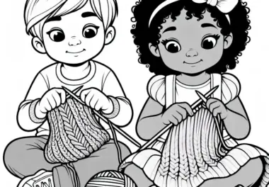 Kostenfreies Ausmalbild zum Thema Stricken für dein Hobby