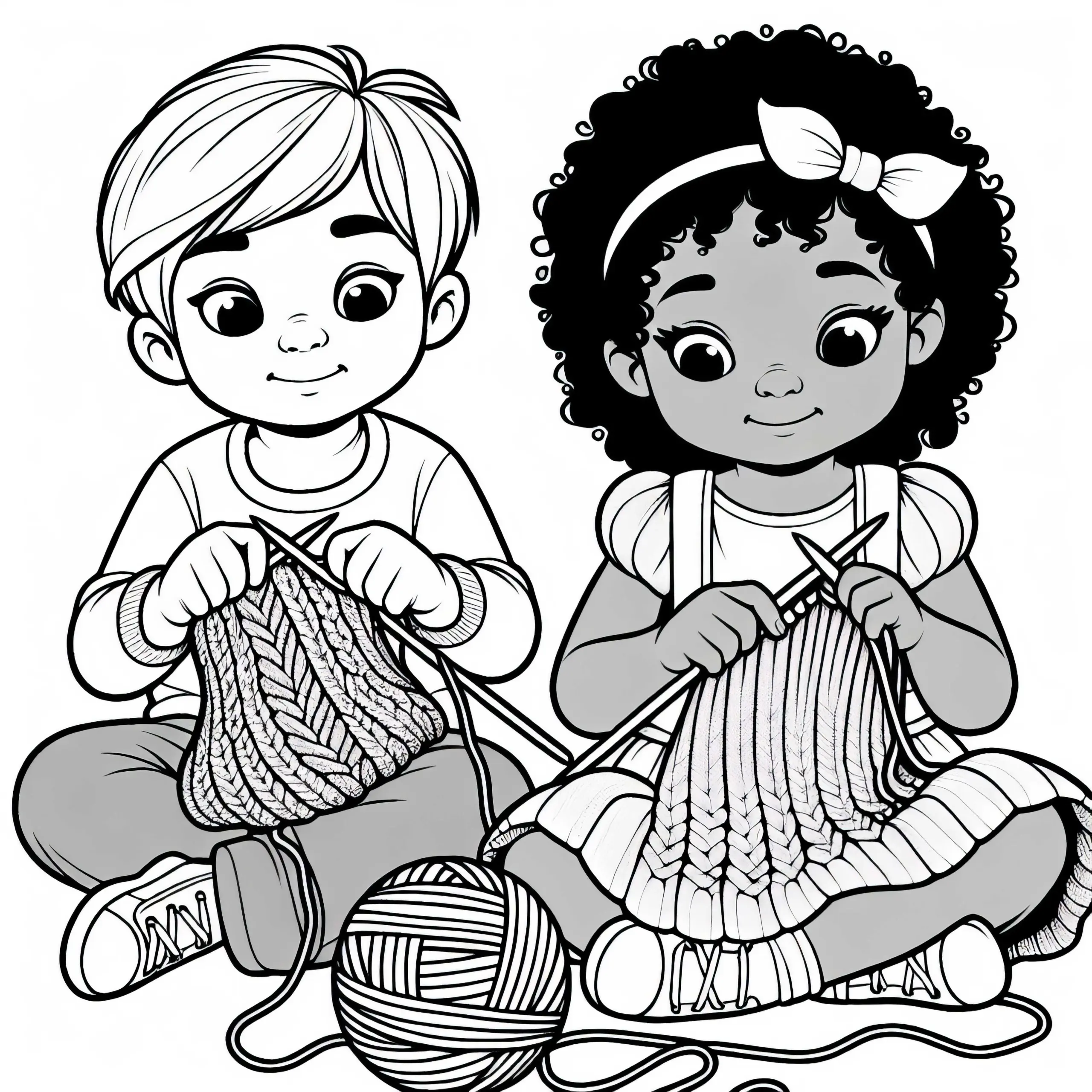 Kostenfreies Ausmalbild zum Thema Stricken für dein Hobby